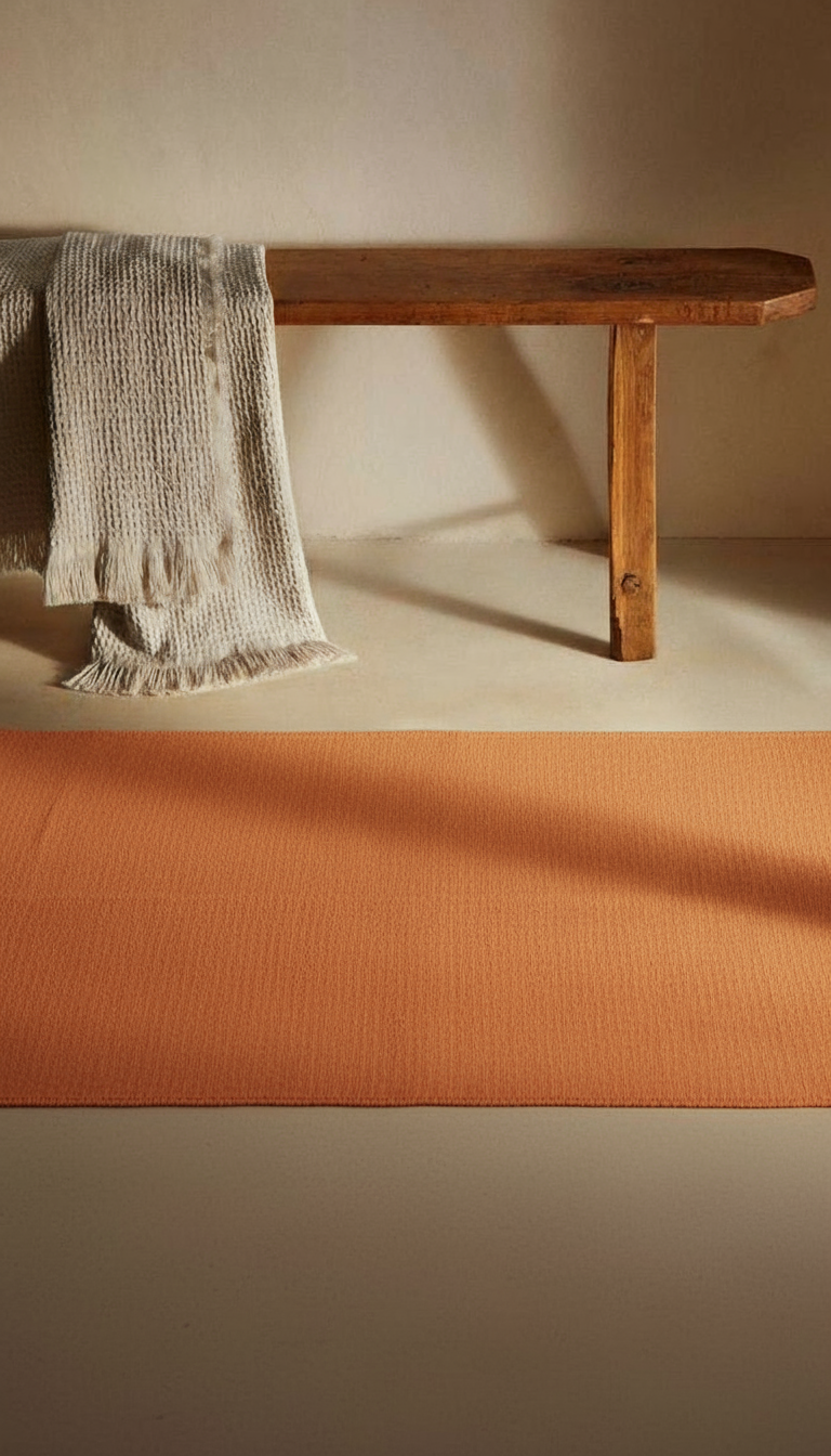 Terracotta-hue Flat Kilim